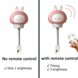 USB Cartoon Cute Night Light With Remote Control Babies Bedroom Decorative Feeding Light Bedside Tabe Lamp Xmas Gifts For Kids