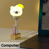 USB Cartoon Cute Night Light With Remote Control Babies Bedroom Decorative Feeding Light Bedside Tabe Lamp Xmas Gifts For Kids