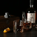 Whiskey Stones & Glasses Set, Granite Ice Cube For Whisky, Whisky Chilling Rocks In Wooden Box, Best Gift For Dad Husband Men