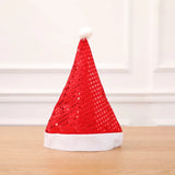 10 Pcs Coloured Decor Sequin Christmas Hats for Adult Children Xmas Merry Chiristmas Party Supplies Hats Decorations for Home