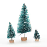 1/3/6 Pcs Miniature Christmas Tree Small Artificial Sisal Snow Landscape Architecture Trees for Christmas Crafts Tabletop Decor