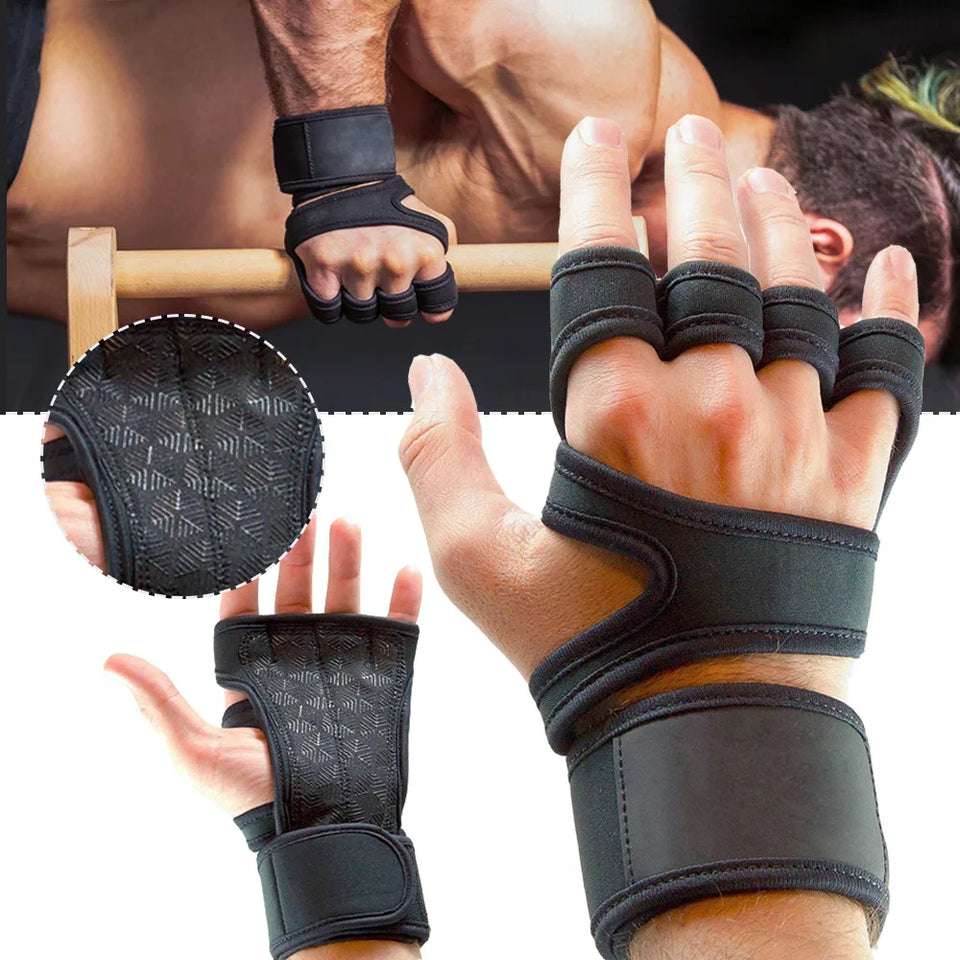 Weight Lifting Dumbbell Gloves for Men Women Gym Fitness Training Lifting Gloves Bodybuilding Gymnastic Hand Wrist Strap Support