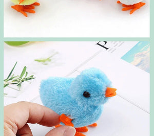 Cartoon Wind-up Chicken Simulation Plush Jumping Chicken Nostalgia Toy Clockwork Toy Gift for Kid Gifts Children's Wind-up Toys