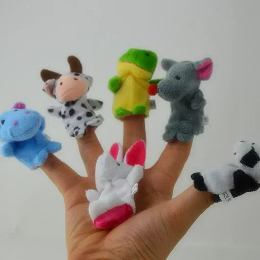 Creative Finger Puppets Cloth Doll Baby Hand Cartoon Educational Animal Cute Toy Cartoon Animal Toy Puppets Story Party Toys