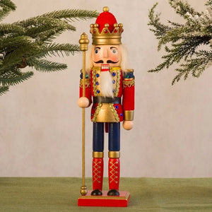 Vintage Christmas Nutcracker Festival Gift King Painted Handcraft Figurine Handicraft Creative Soldier Doll Office Decor