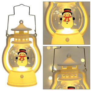 1PC Retro Kerosene Night Light Christmas Decorative Hanging Lantern Fairy Small Oil Lamp For New Year Navidad Home Decoration