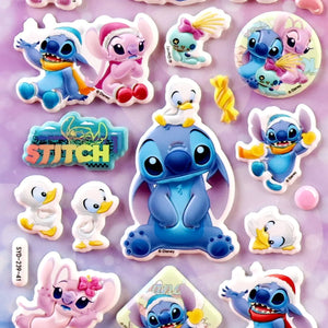 NEW Disney Anime Stitch Bubble stickers Stitch Children's cartoon 3d stickers kids Birthday party stereo stickers toys gifts