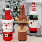 Christmas Decorations for Home Santa Claus Wine Bottle Cover Snowman Stocking Gift Holders Xmas Decor New Year