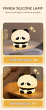 Panda LED Night Light Cute Silicone Night Light USB Rechargeable Touch Night Lamp Bedroom Timing Lamp Decoration Children's Gift