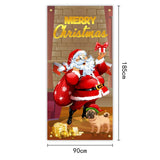 Christmas Door Christmas Door Cover Dog Xmas Tree Gift Decor Outdoor Photo Door Curtain Creative Christmas Hanging Cloth Blanket