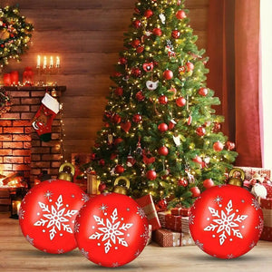 Christmas Decorative Ball 24 Inch Giant Xmas Ball PVC Inflatable Decorated Ball For Chiristmas Party Indoor Outdoor Decoration