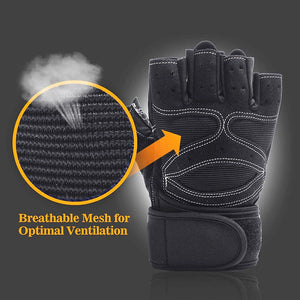 Gym Gloves For Sports Fitness Gym Weights Lifting Glove Body Building Training Exercise Sport Workout Glove For Men Women M/L/XL