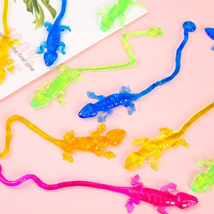 Cute Animal Gecko Sticky Stretchable Sticky Toys Kids Birthday Gifts Party Favors Guest Gifts School Goodie Filler