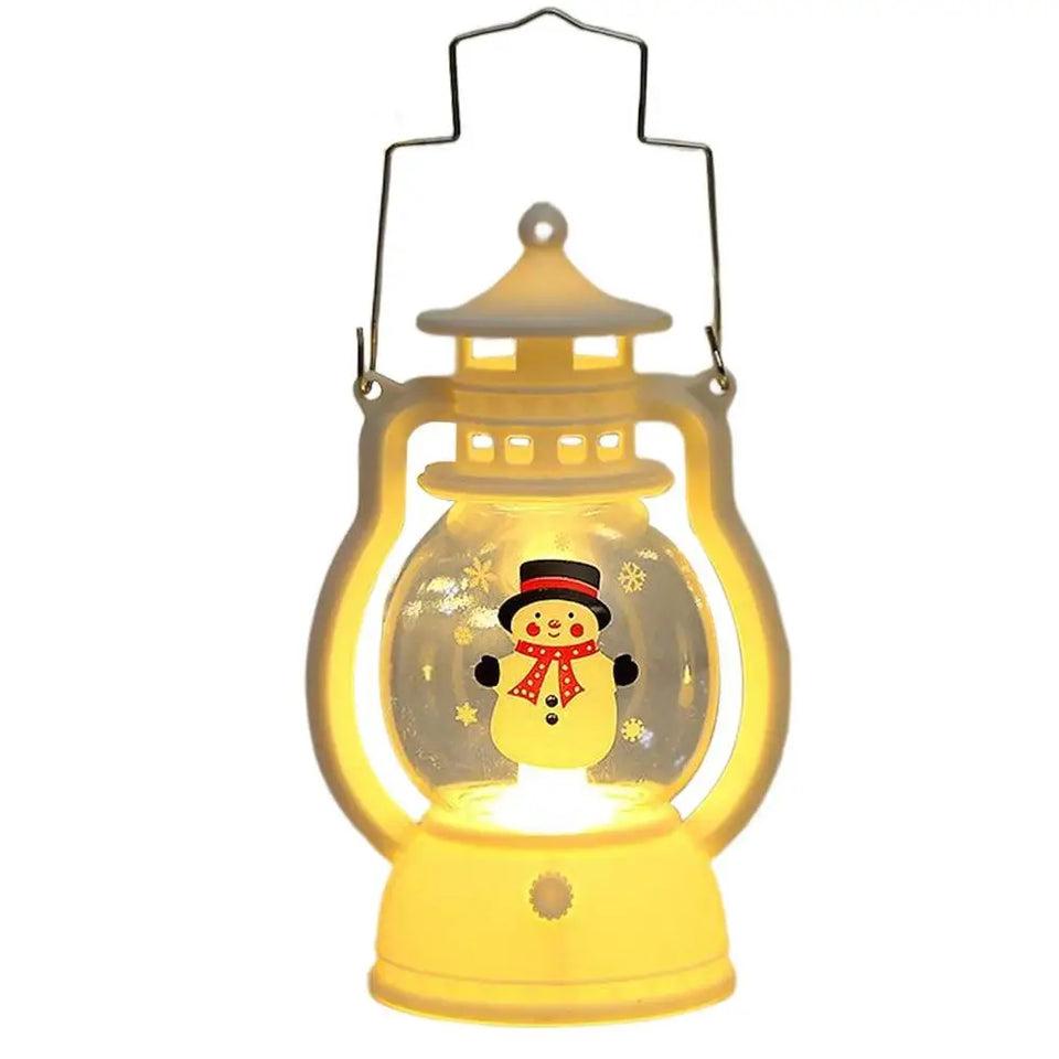 1PC Retro Kerosene Night Light Christmas Decorative Hanging Lantern Fairy Small Oil Lamp For New Year Navidad Home Decoration