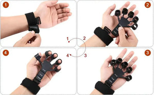 1pcs Silicone Gripster Hand Grip Finger Power Strengthener Stretcher Trainer Gym Fitness Exercise Hand Rehabilitation Accessorie