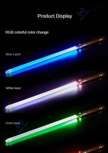 RGB Metal Lightsaber Laser Sword Toys Light Saber 15Color Change Kids Soundfonts Force FX FOC Blaster Toys Jedi Laser Sword Gift