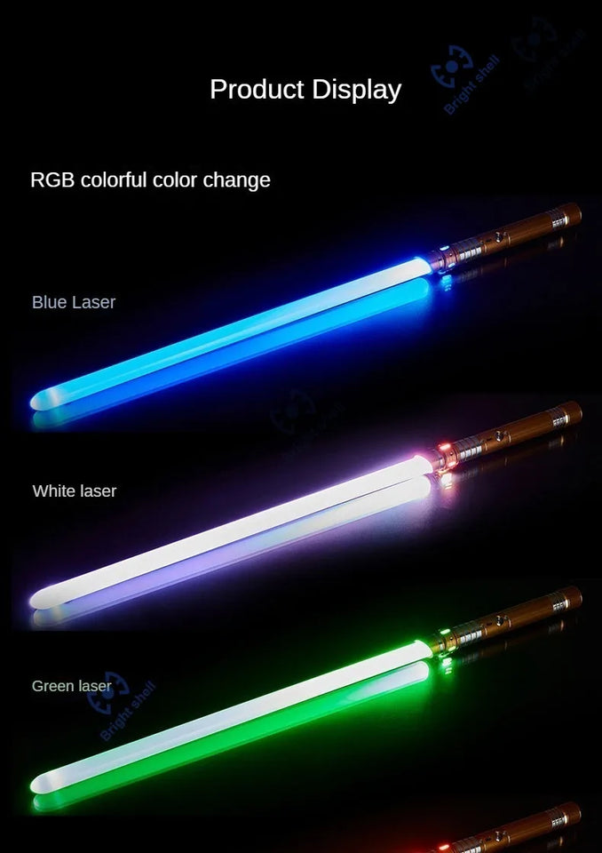 RGB Metal Lightsaber Laser Sword Toys Light Saber 15Color Change Kids Soundfonts Force FX FOC Blaster Toys Jedi Laser Sword Gift