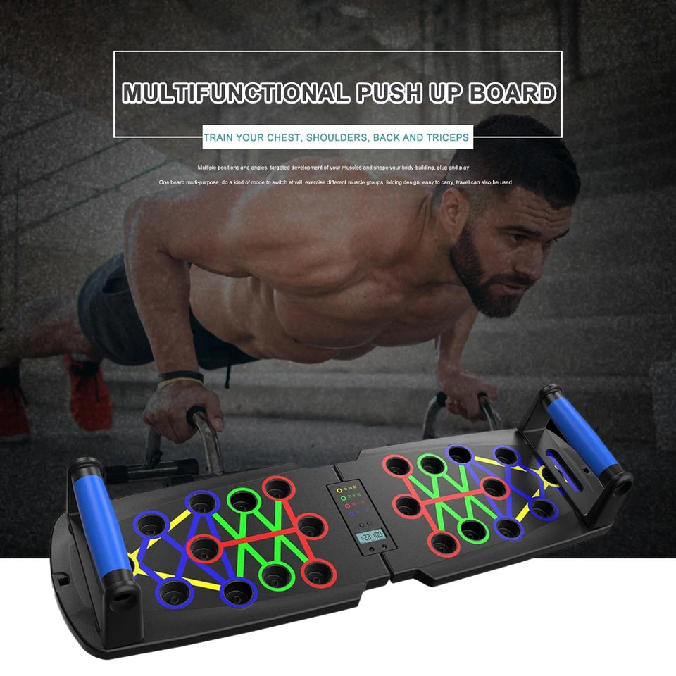 Automatic Count Push Up Board Strength Train Equipment Foldable for Chest Abdomen Arms and Back Train Home Gym Equipment Fitness