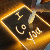 LED Night Light Note Board Message Board With Pen USB Power Decor Night Lamp Gift For Children Girlfriend Decorative Night Lamp