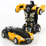 2 In 1 Car Toys One-key Deformation Car Toys Automatic Transformation Robot Model Car Diecasts Toy Boys Gifts Children Toys Gift