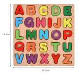 Wooden Jigsaw Puzzle Children Letters Numbers Board Pairing Puzzle Cognitive Montessori Early Educational Toys for Kids Gift