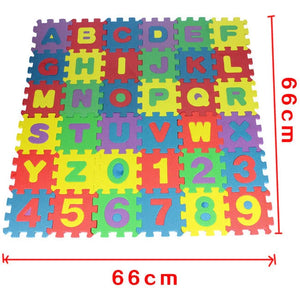 36 pcs Children mini EVA Foam Alphabet Letters Numbers Floor Soft Baby Mat 3D puzzle Kids Educational toys Alphanumeric Mats