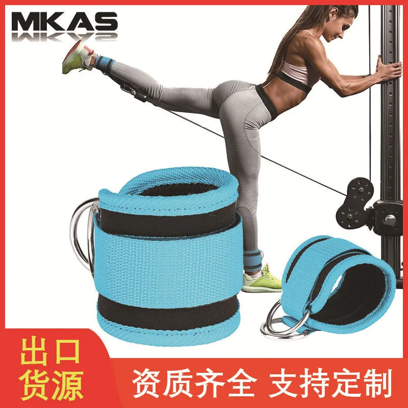 1pc Gym Fitness Ankle Straps Adjustable D-Ring Foot Support Cuffs Gym Leg Strength Workouts Pulley with Buckle Sports Feet Guard