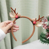 Christmas Hair Hoop Girls Plush Reindeer Antlers Deer Ear Christmas Party Cosplay Headbands Festival Hair Accessories Gifts