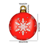 Christmas Decorative Ball 24 Inch Giant Xmas Ball PVC Inflatable Decorated Ball For Chiristmas Party Indoor Outdoor Decoration