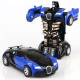 2 In 1 Car Toys One-key Deformation Car Toys Automatic Transformation Robot Model Car Diecasts Toy Boys Gifts Children Toys Gift