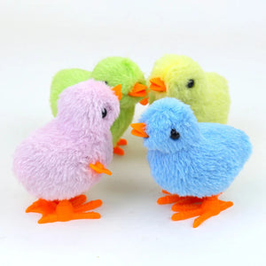 Cartoon Wind-up Chicken Simulation Plush Jumping Chicken Nostalgia Toy Clockwork Toy Gift for Kid Gifts Children's Wind-up Toys