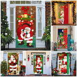 Christmas Door Christmas Door Cover Dog Xmas Tree Gift Decor Outdoor Photo Door Curtain Creative Christmas Hanging Cloth Blanket