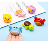 1pcs Wind Up Toys for Children Cute and Fun Crab Turtle Fish Baby Marine Animal Spinning Bike Kindergarten  Activity Small Gift