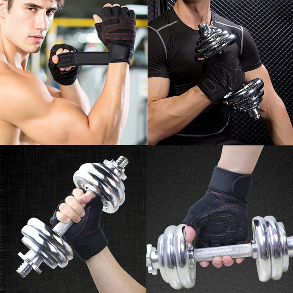 Gym Gloves For Sports Fitness Gym Weights Lifting Glove Body Building Training Exercise Sport Workout Glove For Men Women M/L/XL