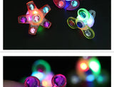 1PC Luminous Fingertip Spinner Toy Kids Fun Rotating Led Flash Glow Ring Party Glow-in-the-Dark Prop Finger Stress Relief Toys