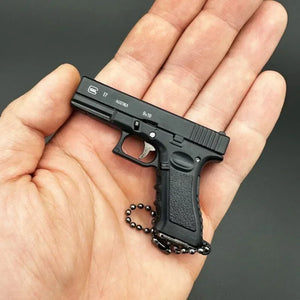 1:3 Mini G17 Metal Toy Gun Model Alloy Keychain Detachable Look Real Collection Hanging Chiristmas Birthday Gifts for Boys Adult