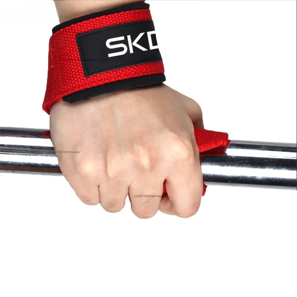 1Pair Weightlifting Wrist Straps Strength Training Adjustable Non-slip Gym Fitness Lifting Strap Wrist Support Grip Band