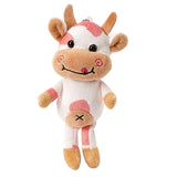 15cm Cute Milk Cow Plush Toy Animal Stuffed Doll Keyring Festival Birthday Gift Kawaii Decor Plush Keychain Toys for Boys Girls