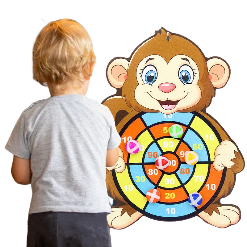 Montessori Dart Board Target Sports Game Toys For Children 4 To 6 Years Old Outdoor Toy Child Indoor Girls Sticky Ball Boys Gift