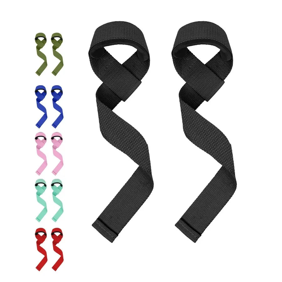 2Pcs Weightlifting Wrist Straps Strength Training Adjustable Non-slip Gym Fitness Lifting Strap Wrist Support Sports Grip Band