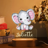 Personalized Children Animal Night Light Custom Name Acrylic Lamp For Baby Kids Bedroom Home Decoration Neonate Birthday  Gift