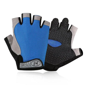 Gym Anti Slip Half Finger Gloves Breathable Dumbbells Gloves Men Women Elastic Shock Exercise Sports gloves for Cycling Bicycle