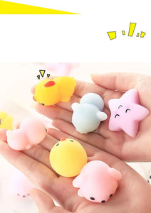 1/5pcs Mochi Squishies Toys Kids Antistress Ball Squeeze Party Favors Stress Relief Toy for Birthday Kawaii Cartoon Mini Toys