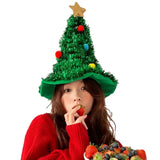 NEW 2024 Christmas Tree Hat Ins Creative Xmas Headwear for Girls New Year Party Supplies Merry Christmas Hats Costume Props