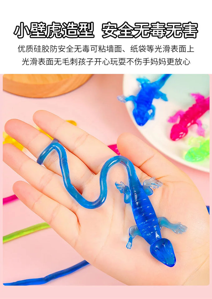 Cute Animal Gecko Sticky Stretchable Sticky Toys Kids Birthday Gifts Party Favors Guest Gifts School Goodie Filler