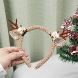 Christmas Hair Hoop Girls Plush Reindeer Antlers Deer Ear Christmas Party Cosplay Headbands Festival Hair Accessories Gifts