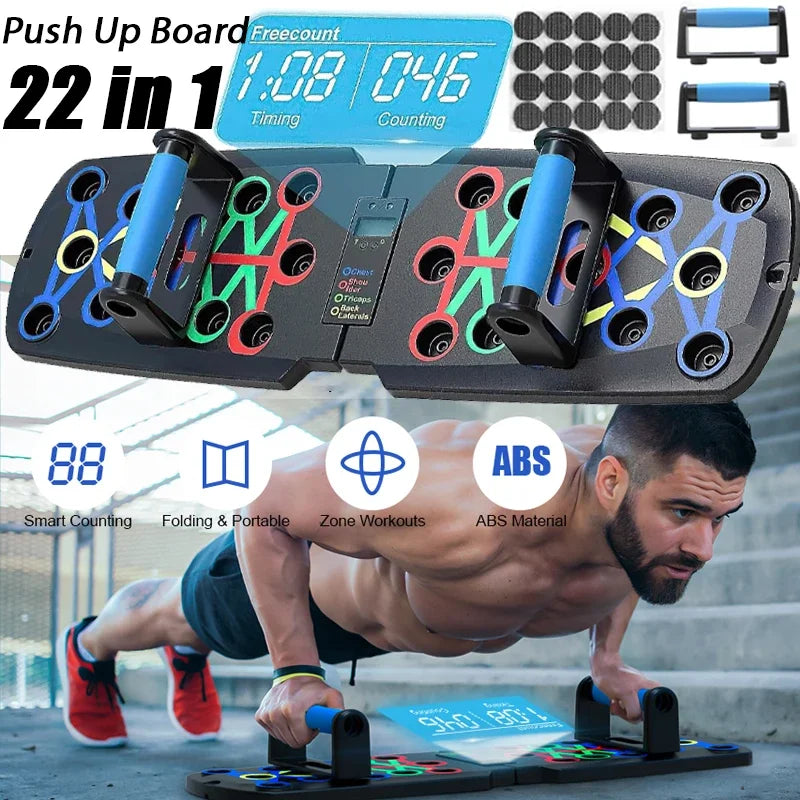 Automatic Count Push Up Board Strength Train Equipment Foldable for Chest Abdomen Arms and Back Train Home Gym Equipment Fitness