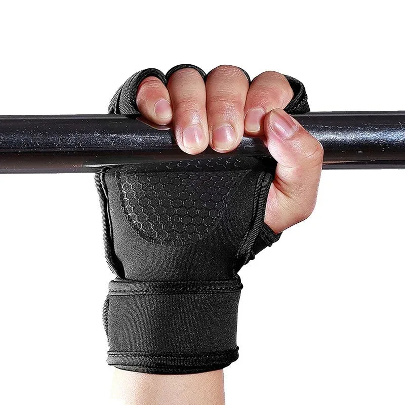 Weight Lifting Dumbbell Gloves for Men Women Gym Fitness Training Lifting Gloves Bodybuilding Gymnastic Hand Wrist Strap Support