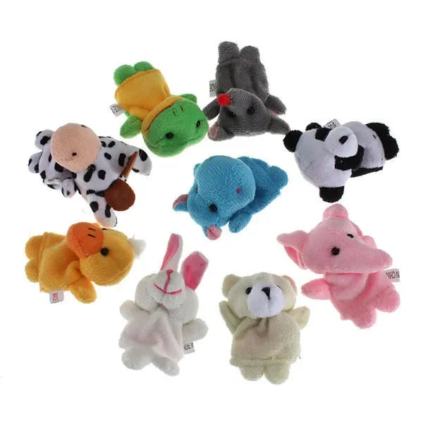 Creative Finger Puppets Cloth Doll Baby Hand Cartoon Educational Animal Cute Toy Cartoon Animal Toy Puppets Story Party Toys