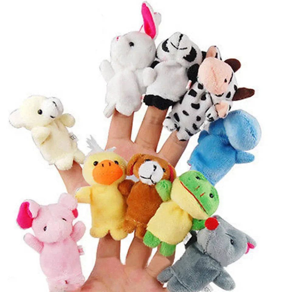 Creative Finger Puppets Cloth Doll Baby Hand Cartoon Educational Animal Cute Toy Cartoon Animal Toy Puppets Story Party Toys